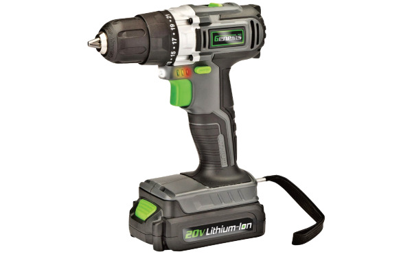 Genesis 20-Volt Lithium-Ion 3/8 In. Cordless Drill/Driver Kit