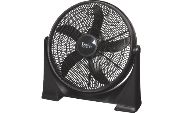 Best Comfort 20 In. 3-Speed Black Floor Fan