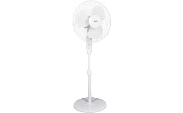 Best Comfort 16 In. 3-Speed Extends to 49 In. H. White Oscillating Pedestal Fan