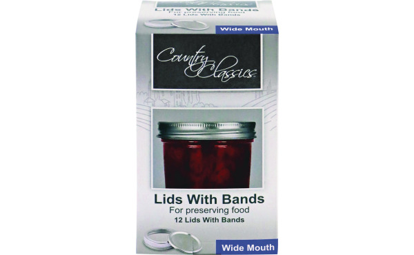 Country Classics Wide Mouth & Regular Canning Jar Lids & Bands (12-Count)