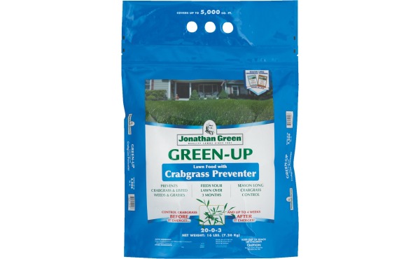 Jonathan Green Green-Up 15 Lb. 5000 Sq. Ft. 22-0-3 Lawn Fertilizer with Crabgrass Preventer
