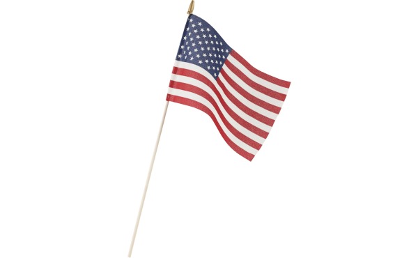 Valley Forge 8 In. x 12 In. Polycotton Stick American Flag