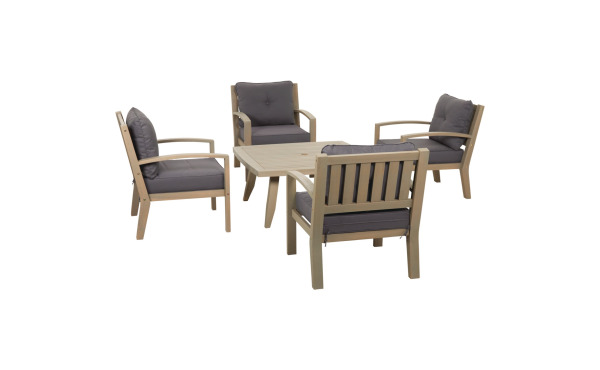 Outdoor Expressions 5-Piece Acacia Wood Chat Set