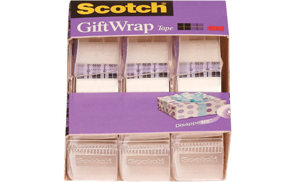 3M Scotch 3/4 In. x 300 In. Gift-Wrap Transparent Tape (3-Pack)